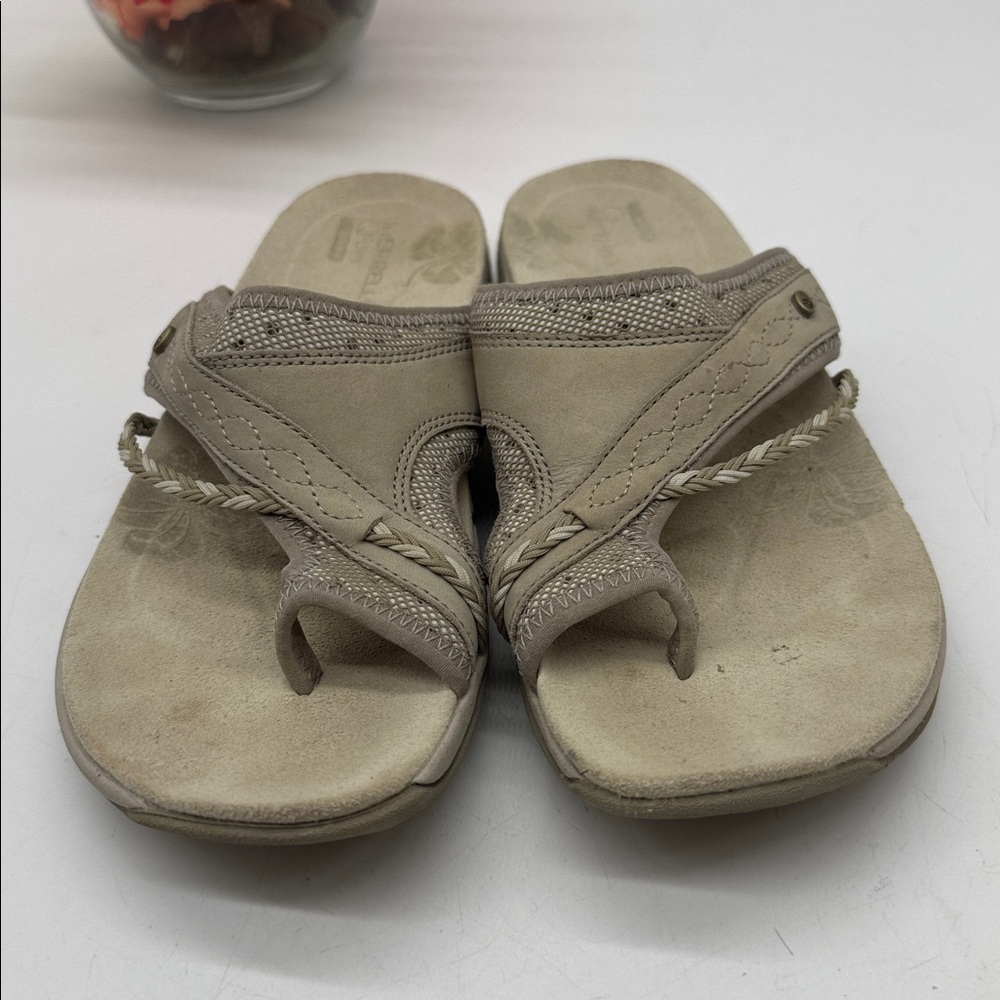 Merrell Taupe Toe Loop Sandals Size 7 MR9240A - Picture 2 of 7